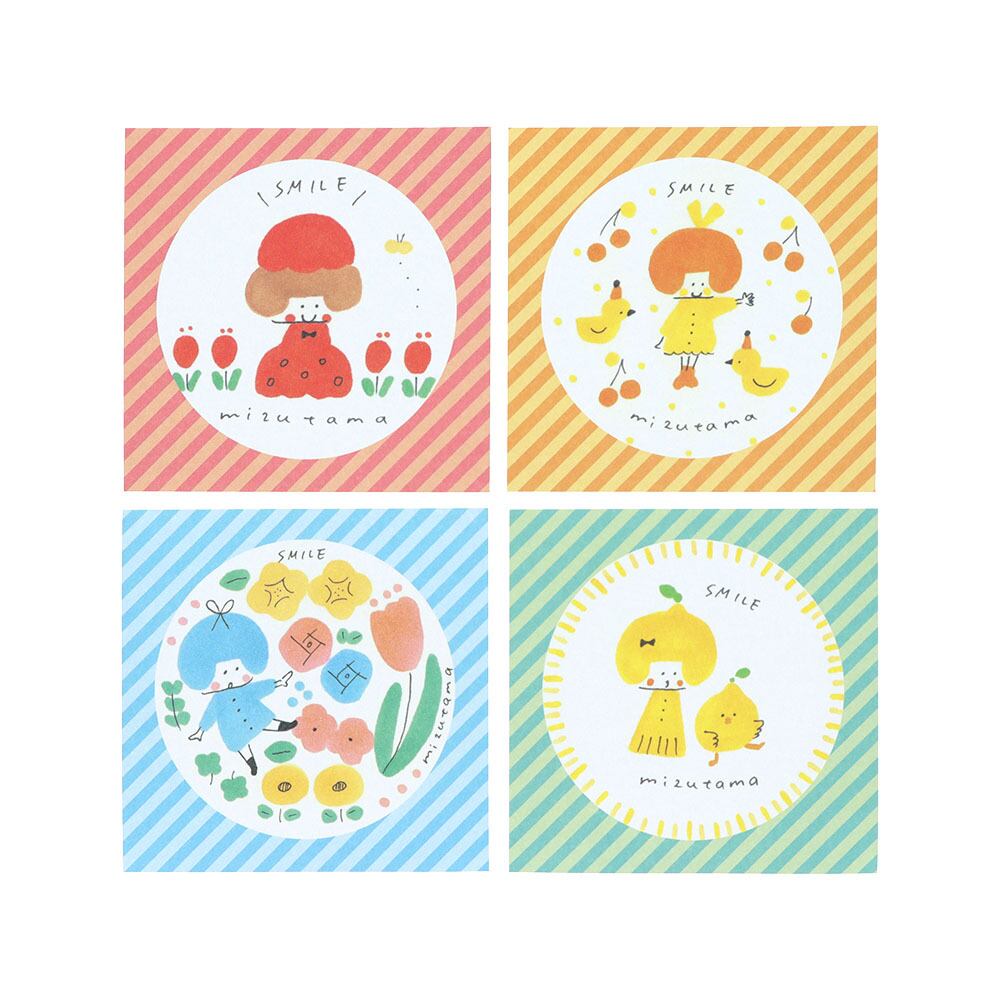 mizutama 窓付きスクエアメモ R(レッド) | てんくーどう