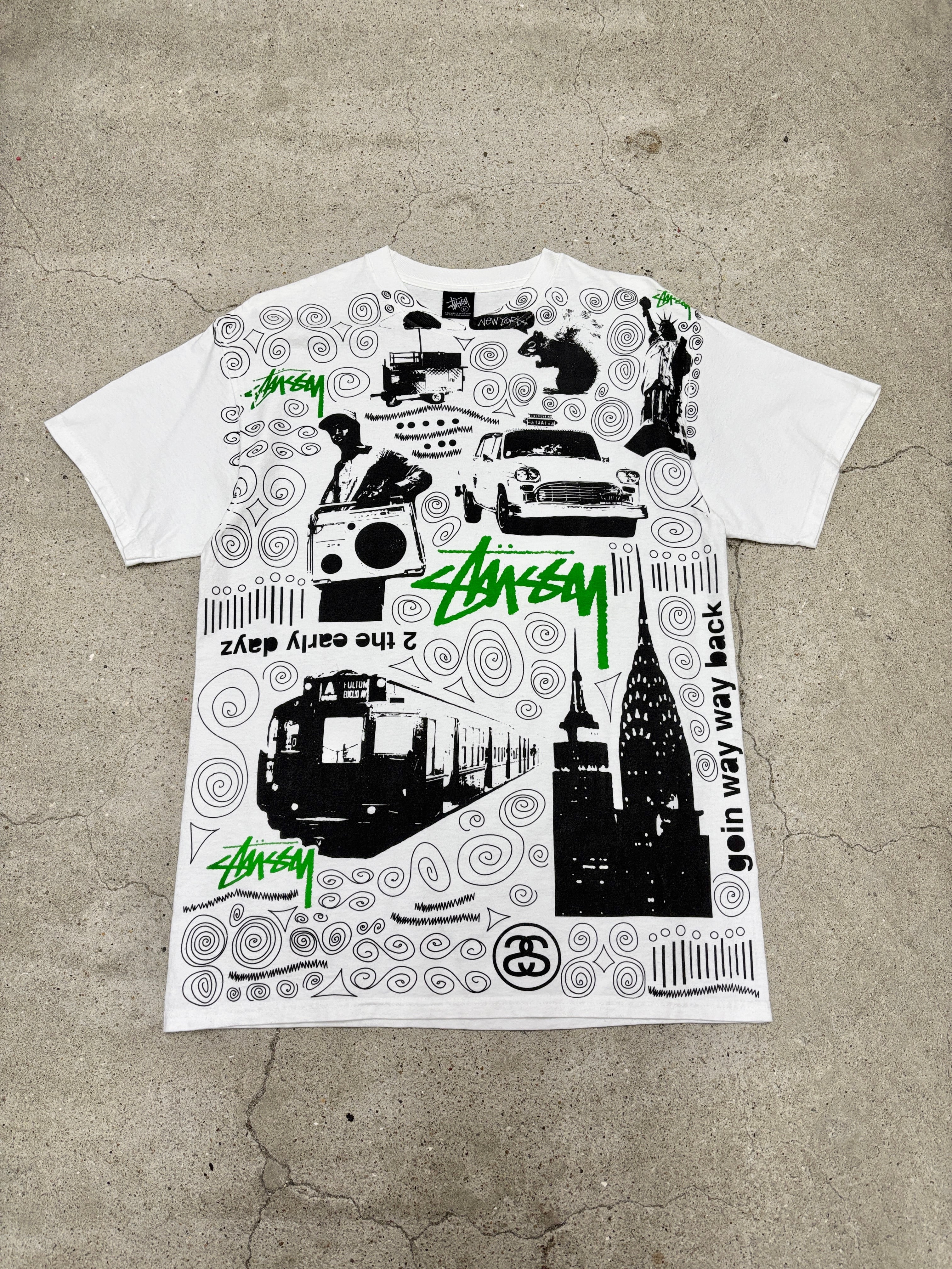 00s OLD STUSSY/Photo print Tee/M/フォトプリントTシャツ/ストック