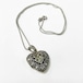 Vintage 925 Silver Marcasite Locket Pendant Necklace