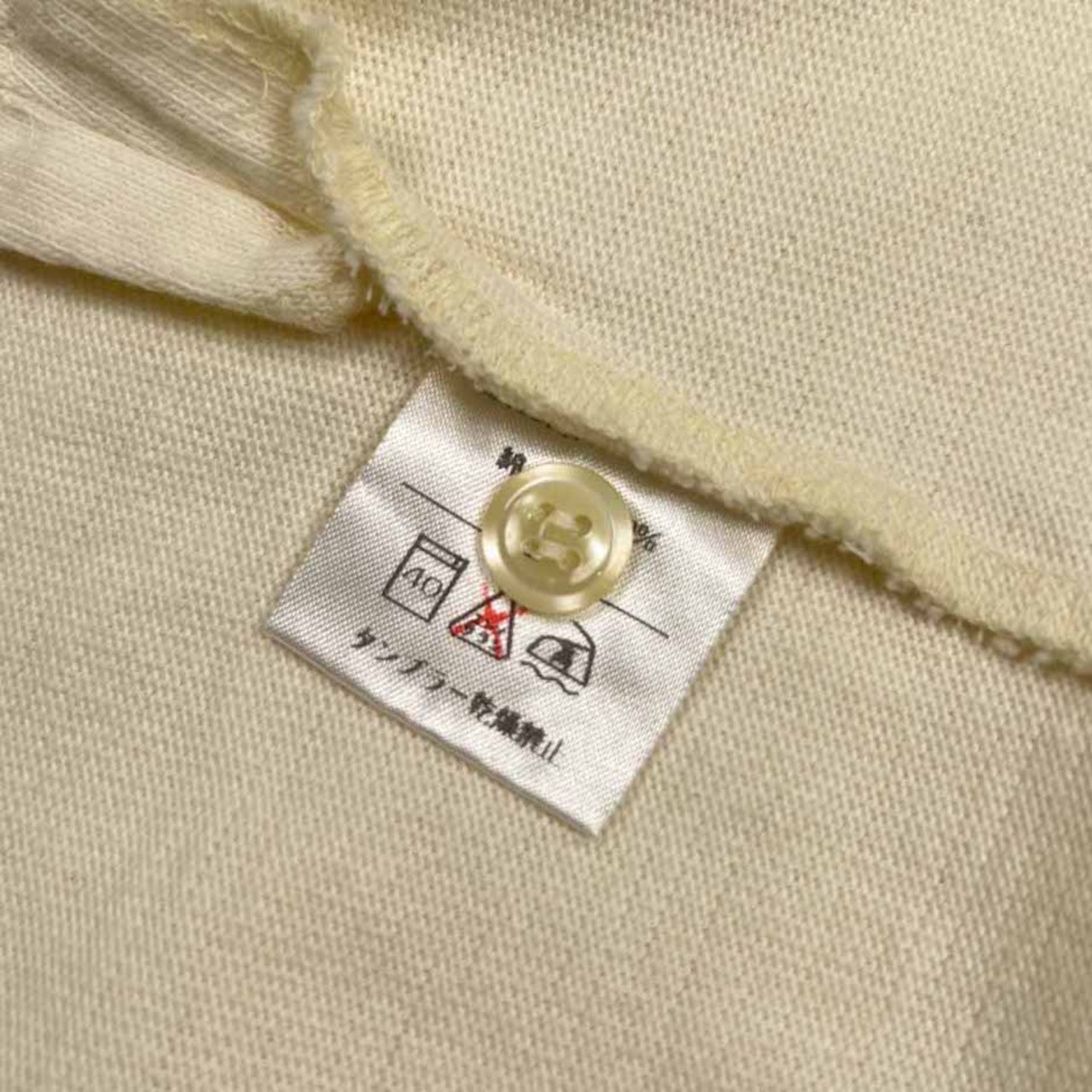 90s FACONNABLE ファソナブル ポケット付き 半袖 ポロシャツ サイズ L /メンズ/ビンテージ/アイボリーベージュ系