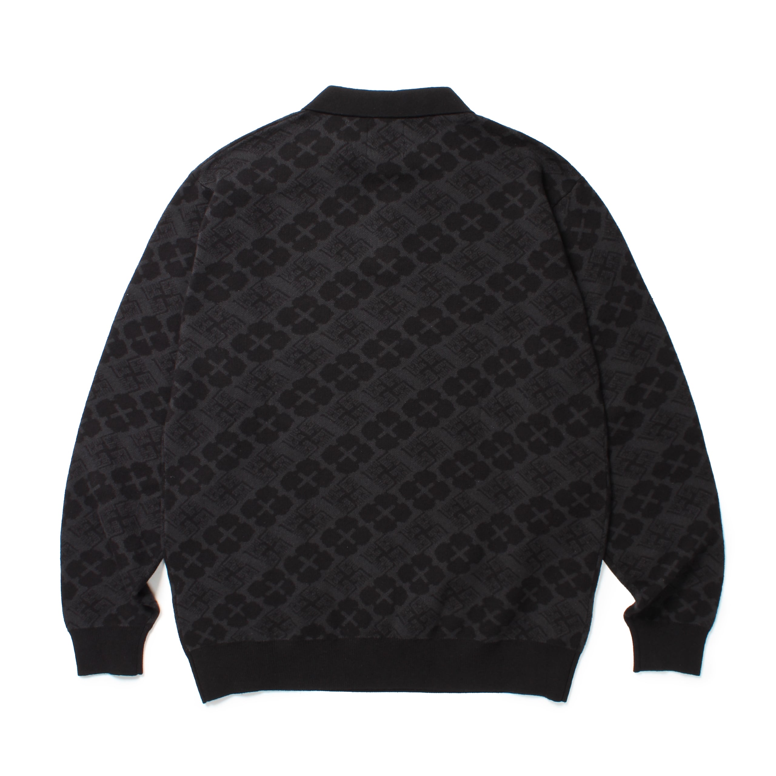 GAKKIN × BUDSPOOL 花罰家紋 COTTON JACQUARD KNIT POLO SHIRT