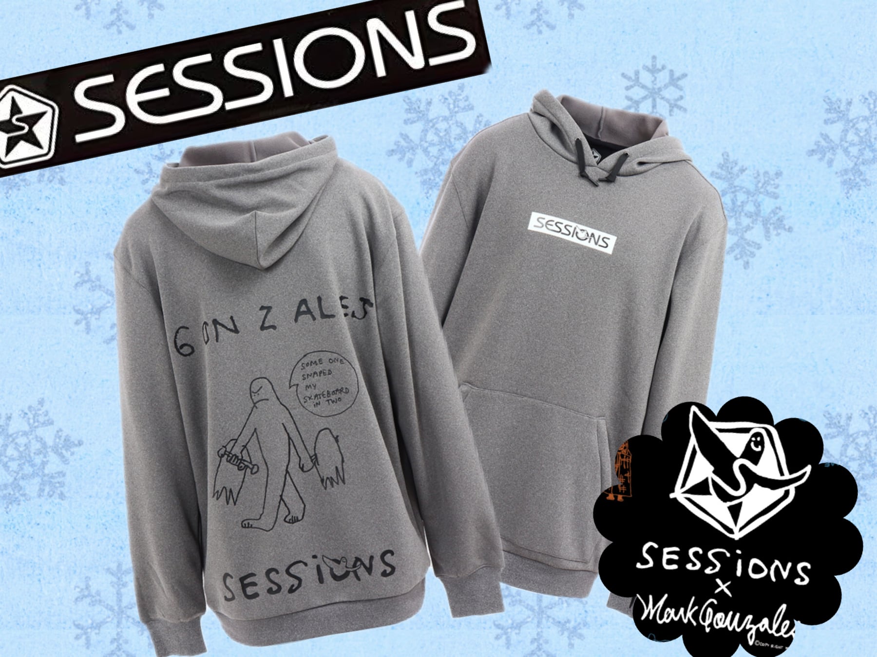 SESSIONS】SESSIONS×MARK GONZALES コラボモデル NIGHTHAWK PULLOVER ...