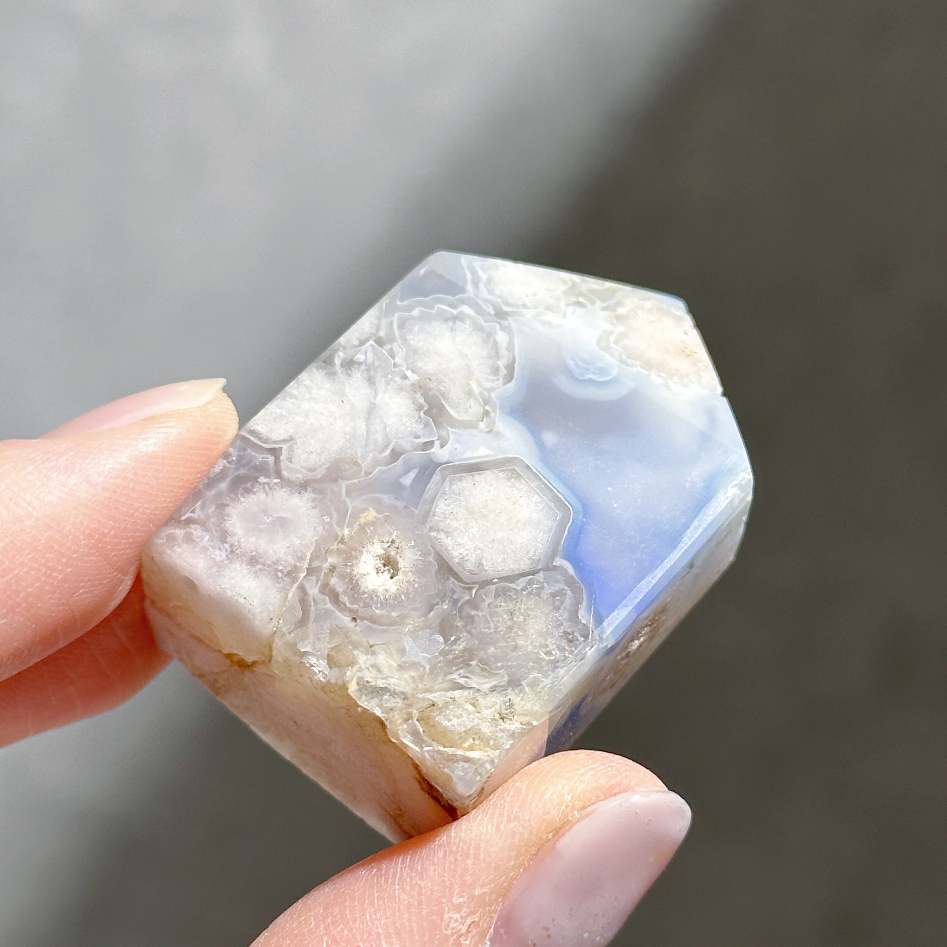 ブルーフラワーアゲート タワー型 21◇Blue Flower agate◇天然石