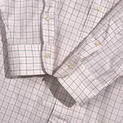 90s 00s Polo by Ralph Lauren ポロ ラルフローレン PHILIP グラフチェック 長袖 ワイシャツ ドレスシャツ 42-84 /ホワイト×ピンク×紺 メンズ ビンテージ