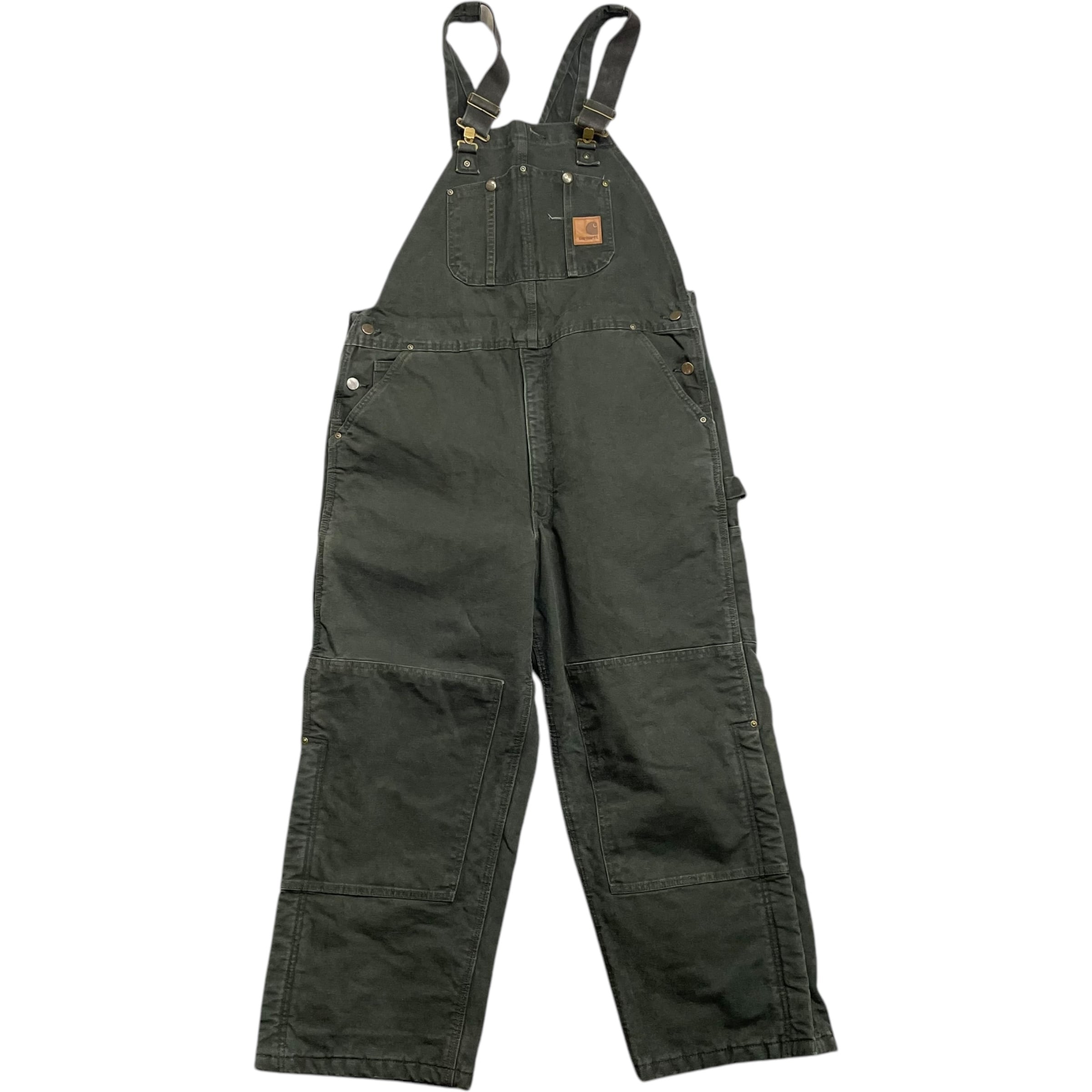 《実寸 W39L27》 Carhartt カーハート オーバーオール ダブルニー モスグリーン no.5459
