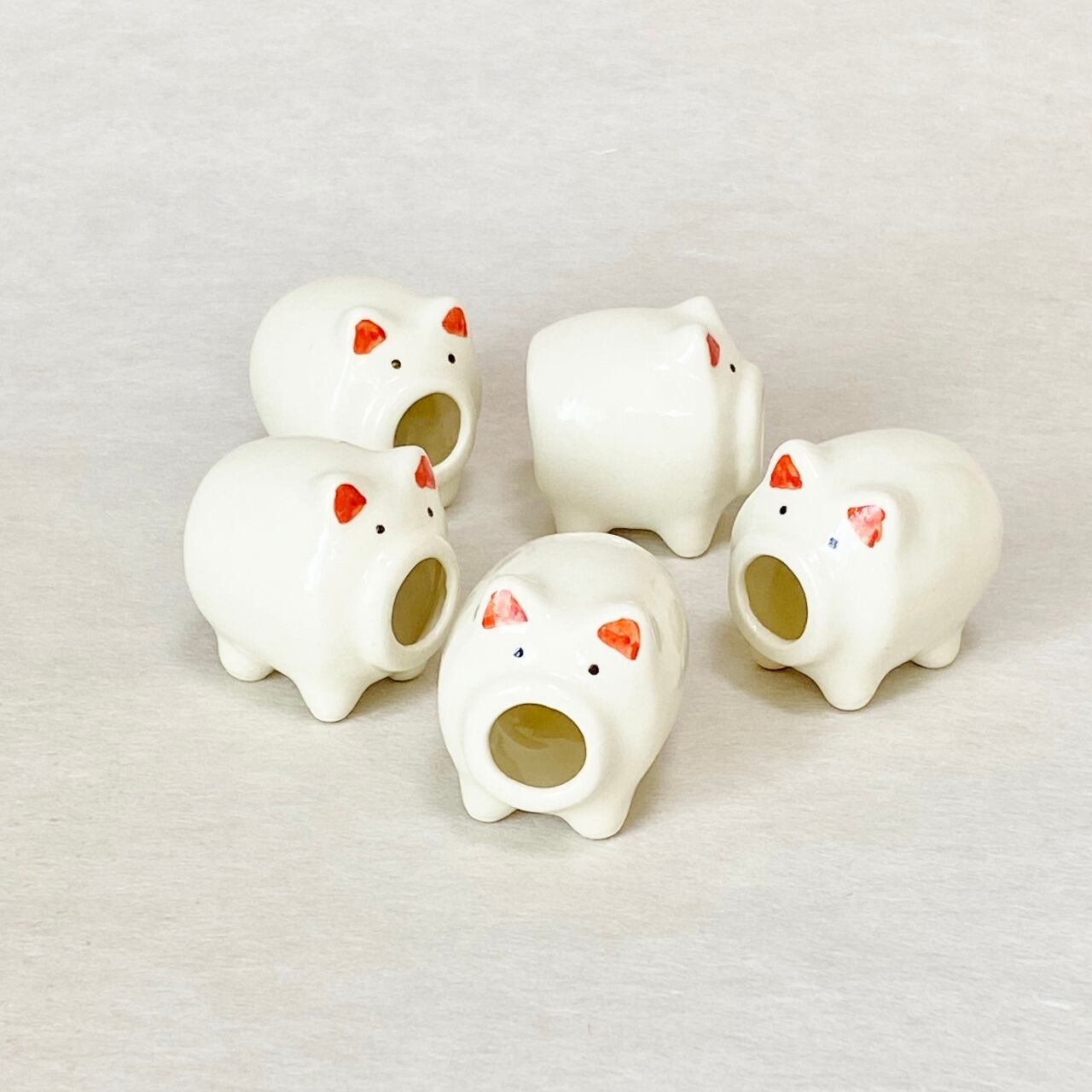 <お箸置き>白蚊取り豚 5個セット