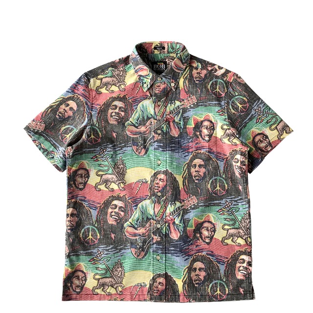 New reyn spooner BD Aloha shirt × Bob Marley