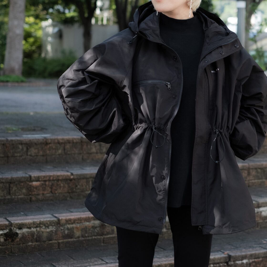 HOLIDAY】 wind jacket (black) | Pay ID 