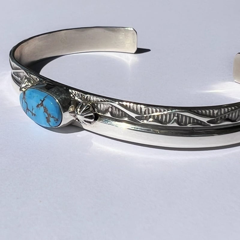 ラスト1点！】《Indian Jewelry 》 ゴールデンヒル ターコイズ 横