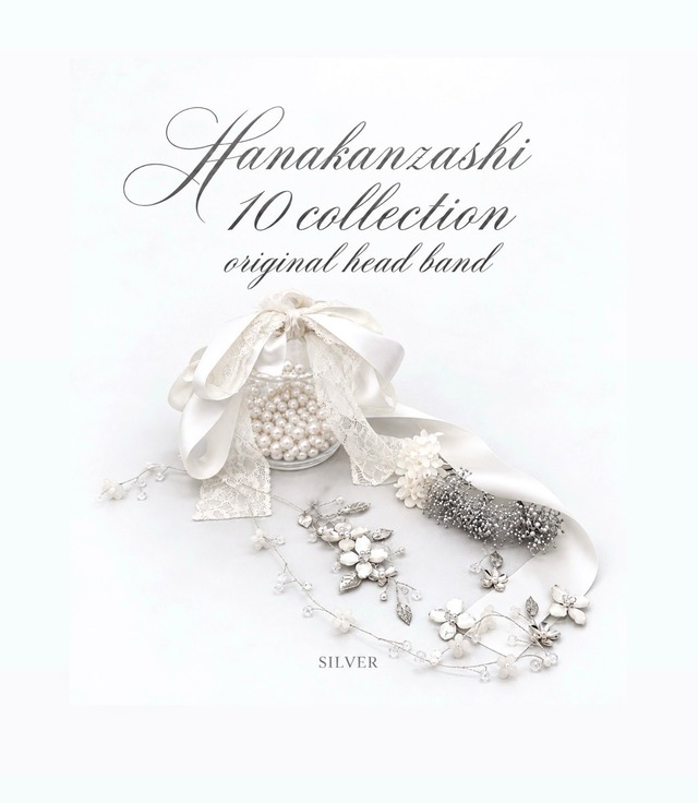 hanakanzashi silver original ribbon arrange