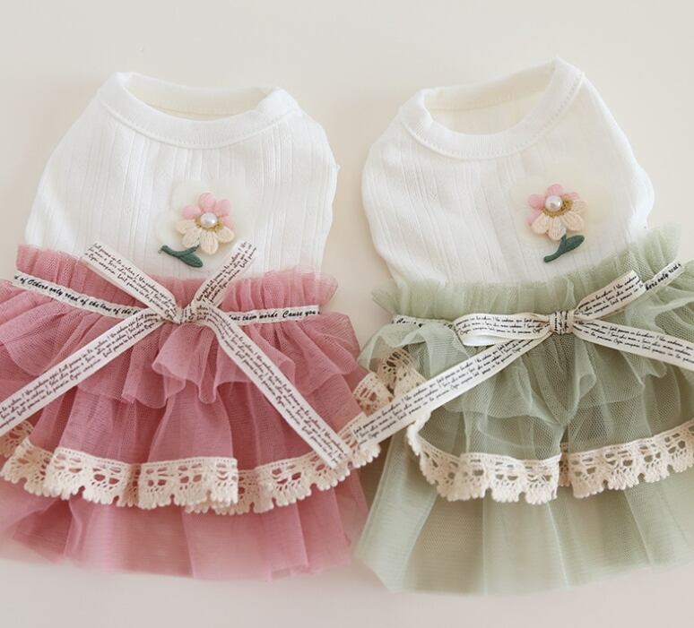 《即納》№3102351 お花のチュールワンピース