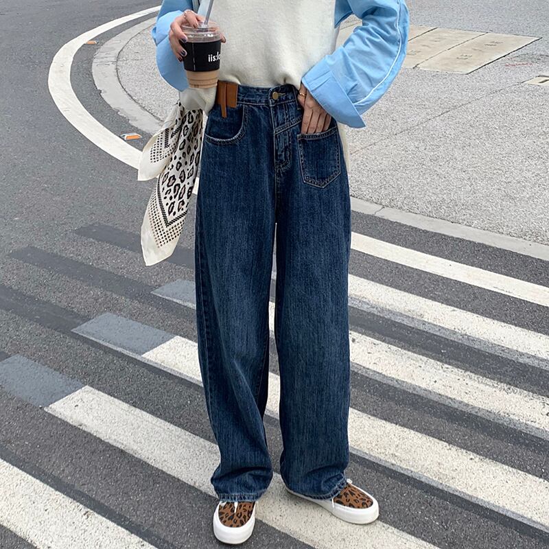 ハイウェストウェスト薄手パンツ スプリングレディーススタンダード レトロ 春物 ケッペル74972742471