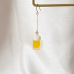 【片耳販売】キンキンに冷えたミニチュア生ビールのピアス イヤリング イヤーカフ　チャーム