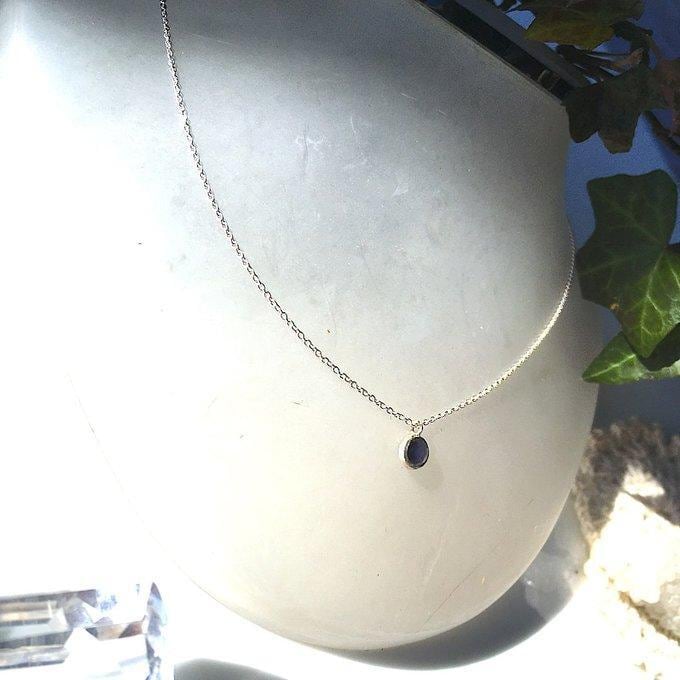 【一点物】SV925✦3月の誕生石✦⋆.·海の羅針盤アイオライトpetiteネックレス⋆.·✦