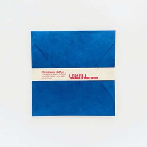 封筒 15x15cm / 10 Envelopes  15x15cm Bleu Profond Lamali