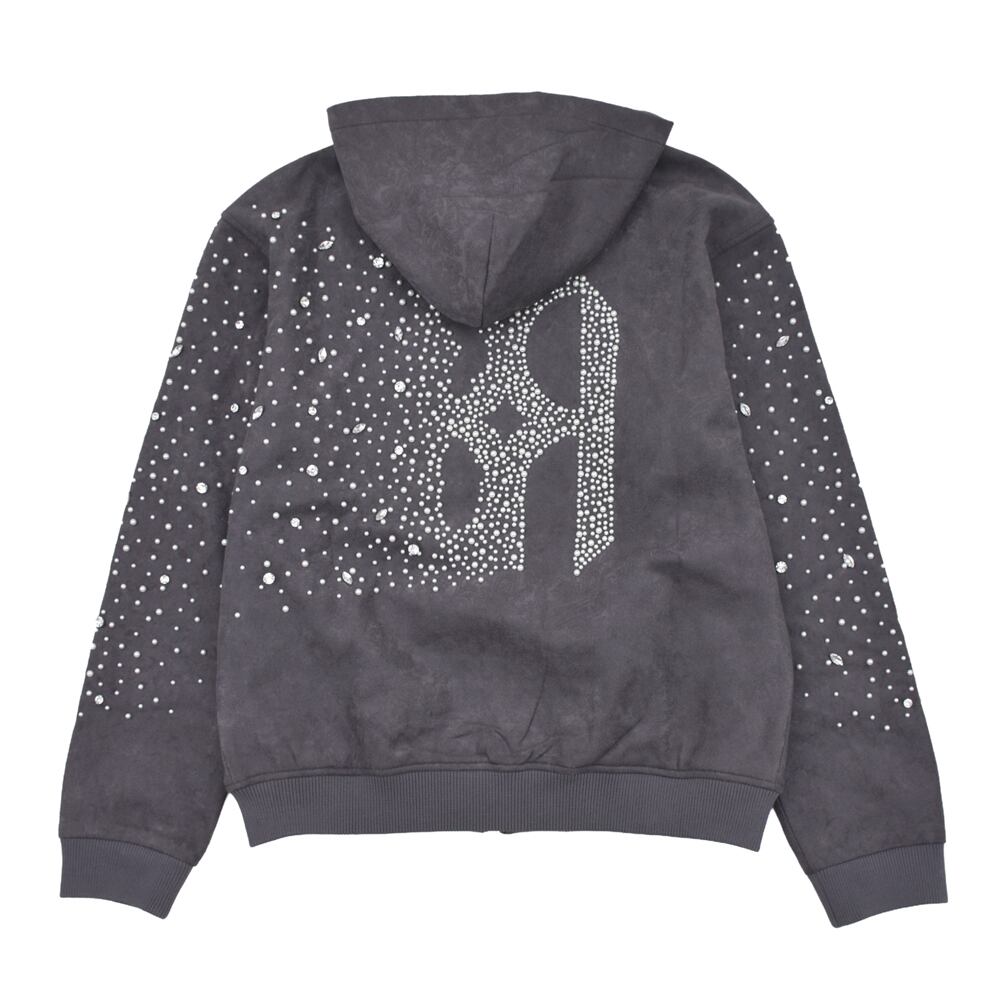 Birth Of Royal Child】Cashew Blossom Pearl Zipper Hoodie | AYIN