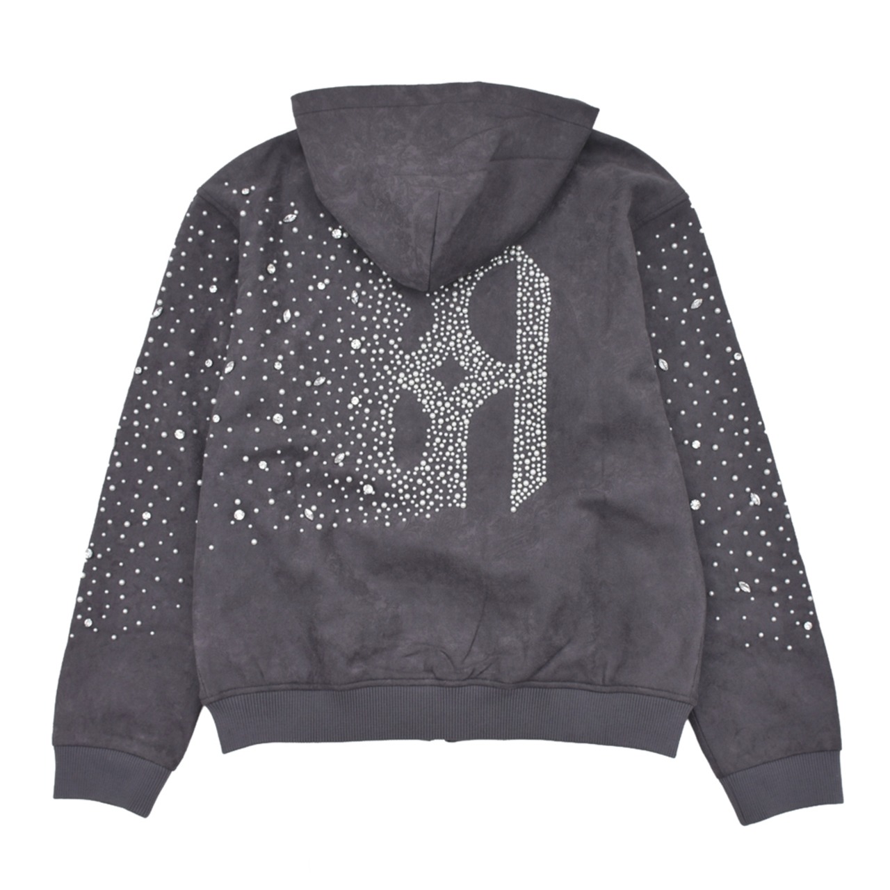 【Birth Of Royal Child】Cashew Blossom Pearl Zipper Hoodie - 6