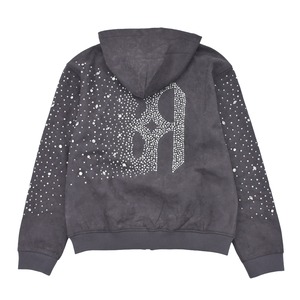 【Birth Of Royal Child】Cashew Blossom Pearl Zipper Hoodie