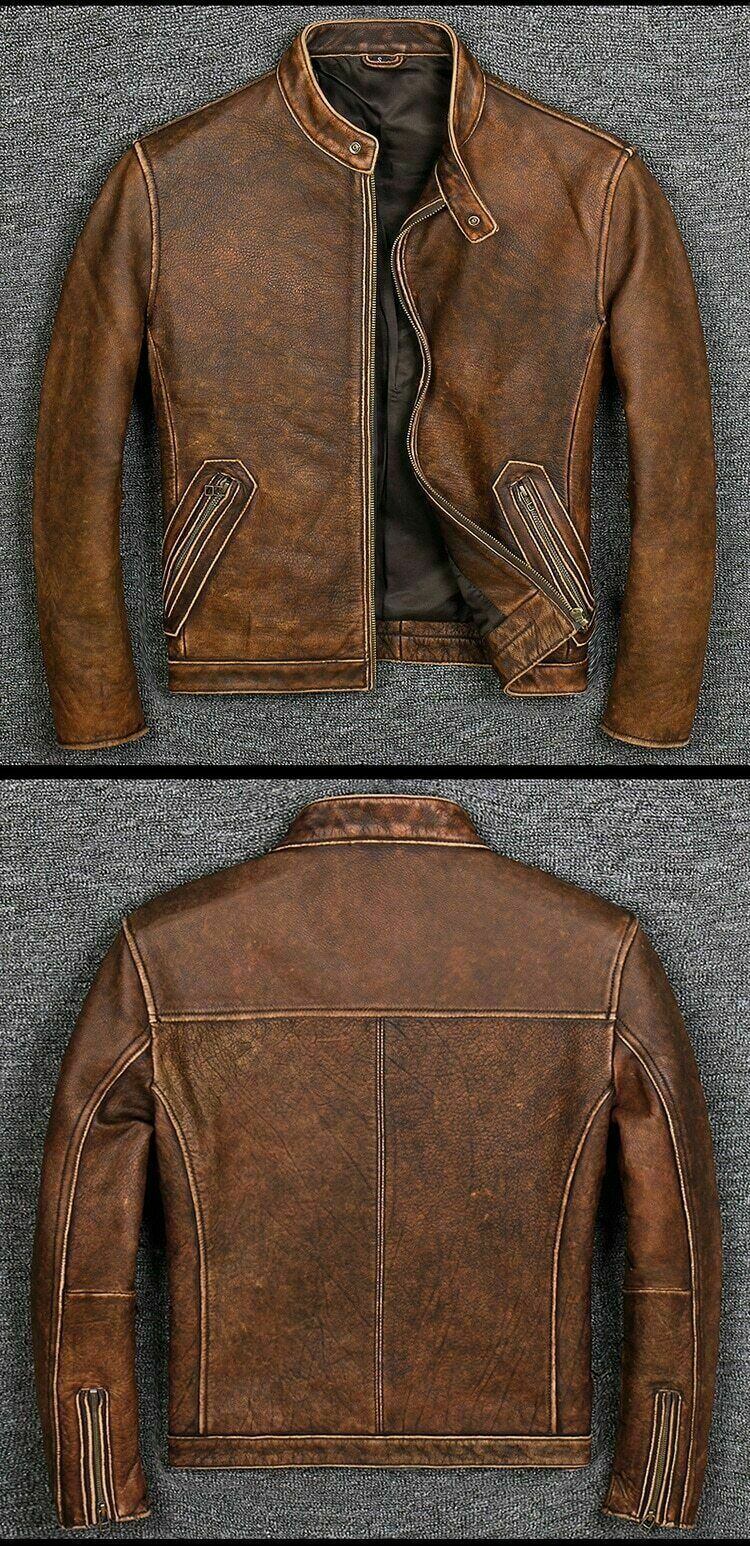 牛革ジャケット 本革 ライダーバイカージャケット Real Cow Leather Rider Biker Jacket 牛革ジャケット 本革 ライダーバイカージャケット ビンテージ