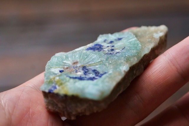 ブルーアラゴナイト / アズライト　Aragonite with Azurite ④