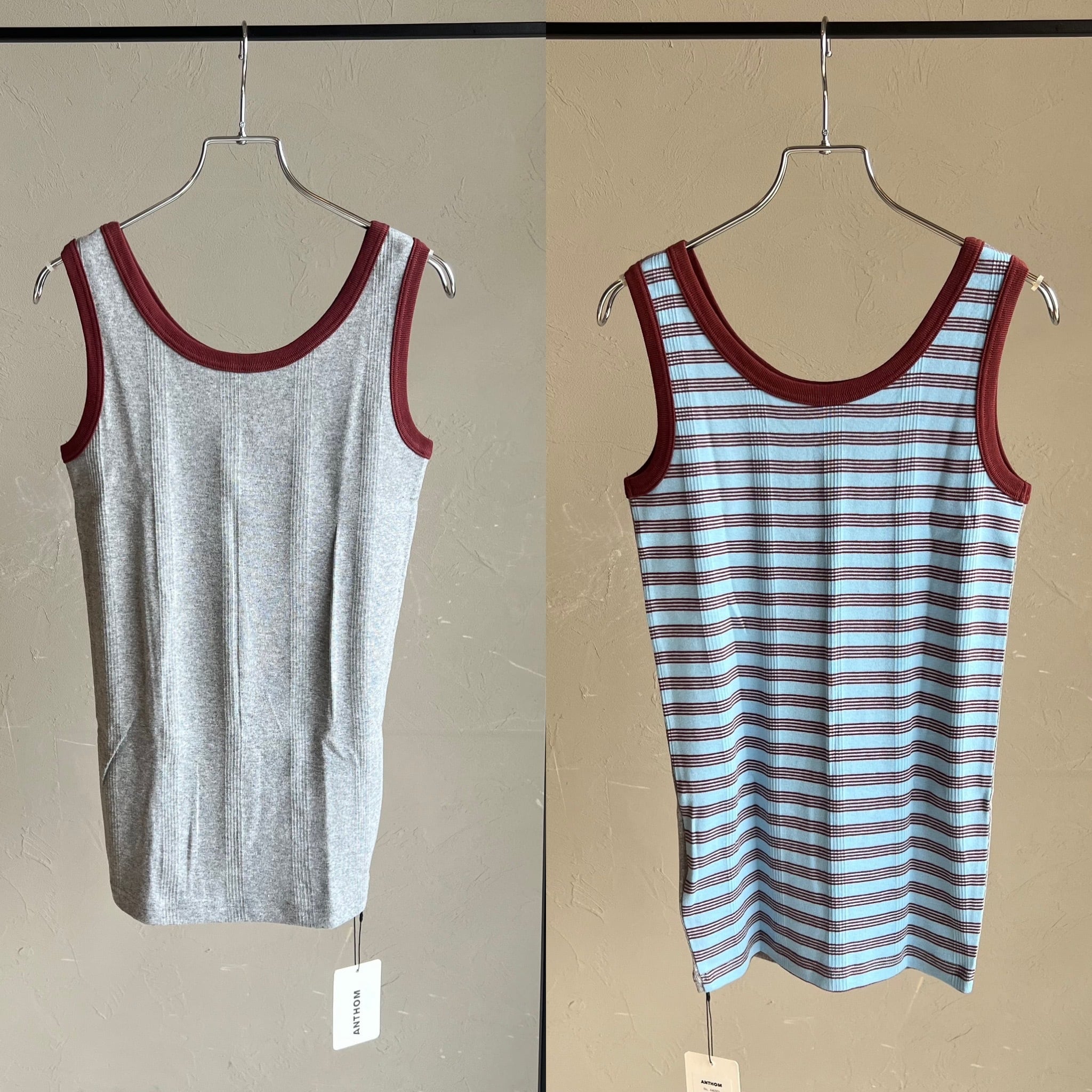 (同梱)syk_n様専用ページ:【 ANTHOM 】Robert P. Miller × ANTHOM別注2wayタンクトップ グレーブラウンブルーボーダー