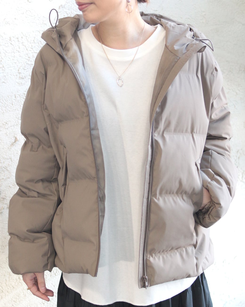 Sans Souci 34+】撥水加工シームレスファイバーダウンブルゾン (251127