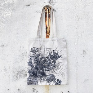 メモリアルキャンバストートバッグ  コットン100% 落書き 妖怪 手書き ストリート アメカジ メンズ ユニセックス アウトドア  おしゃれ【fm-memorialtote-1】