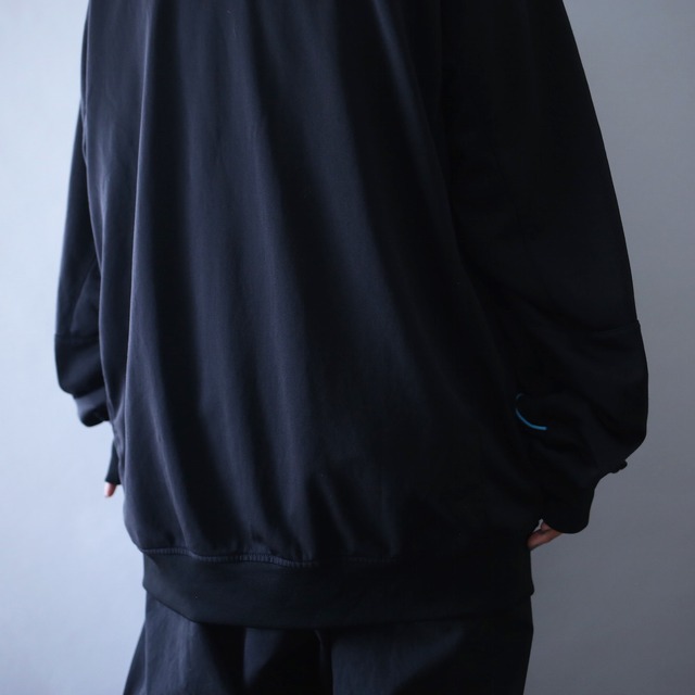 "adidas" black×white×blue good coloring track jacket