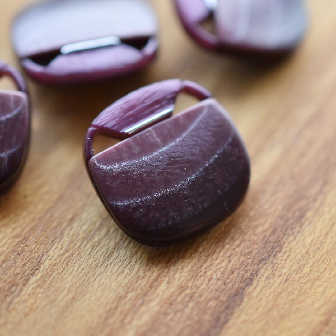 ●『2個セット』スクエア パープルボーダーグラデーション 17㎜