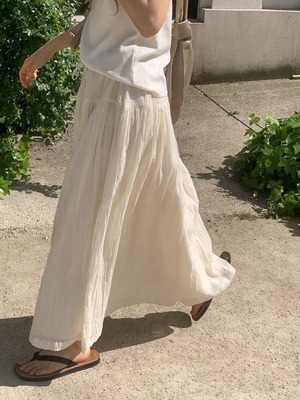 [OUNCE] crinkle skirt (即納)