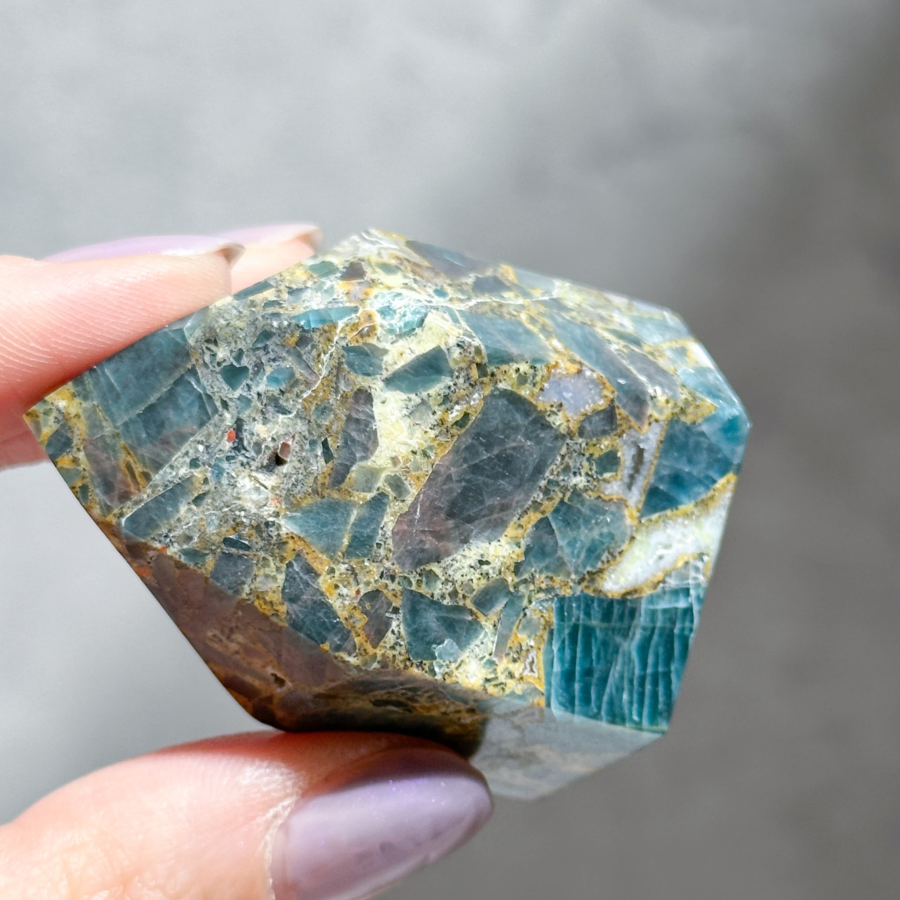 天然石　アパタイト ブルーアパタイト フレイム型 32◇ Blue Apatite ◇ 天然石