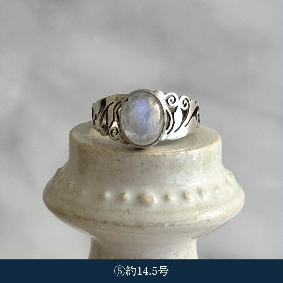 Nepali ring -silver925-【import】moon stone | maruo