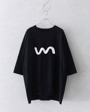 my beautiful landlet USA COTTON EMBROIDERY BIG T-SHIRT BLACK