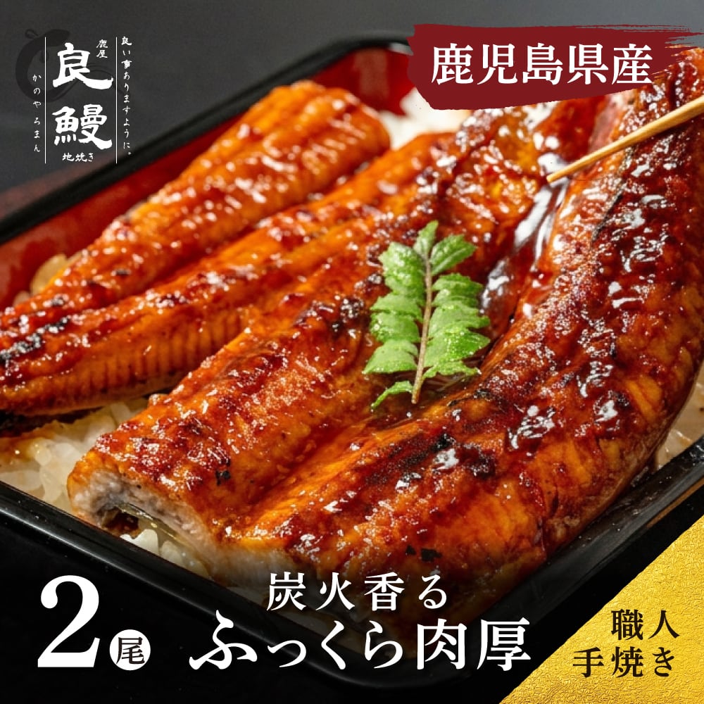 鹿児島県産 鹿屋良鰻 国産うなぎ蒲焼き 【2尾】冷凍 皮はパリッと身は