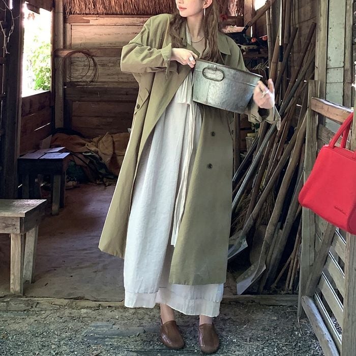 long trench coat 14825 | abeille