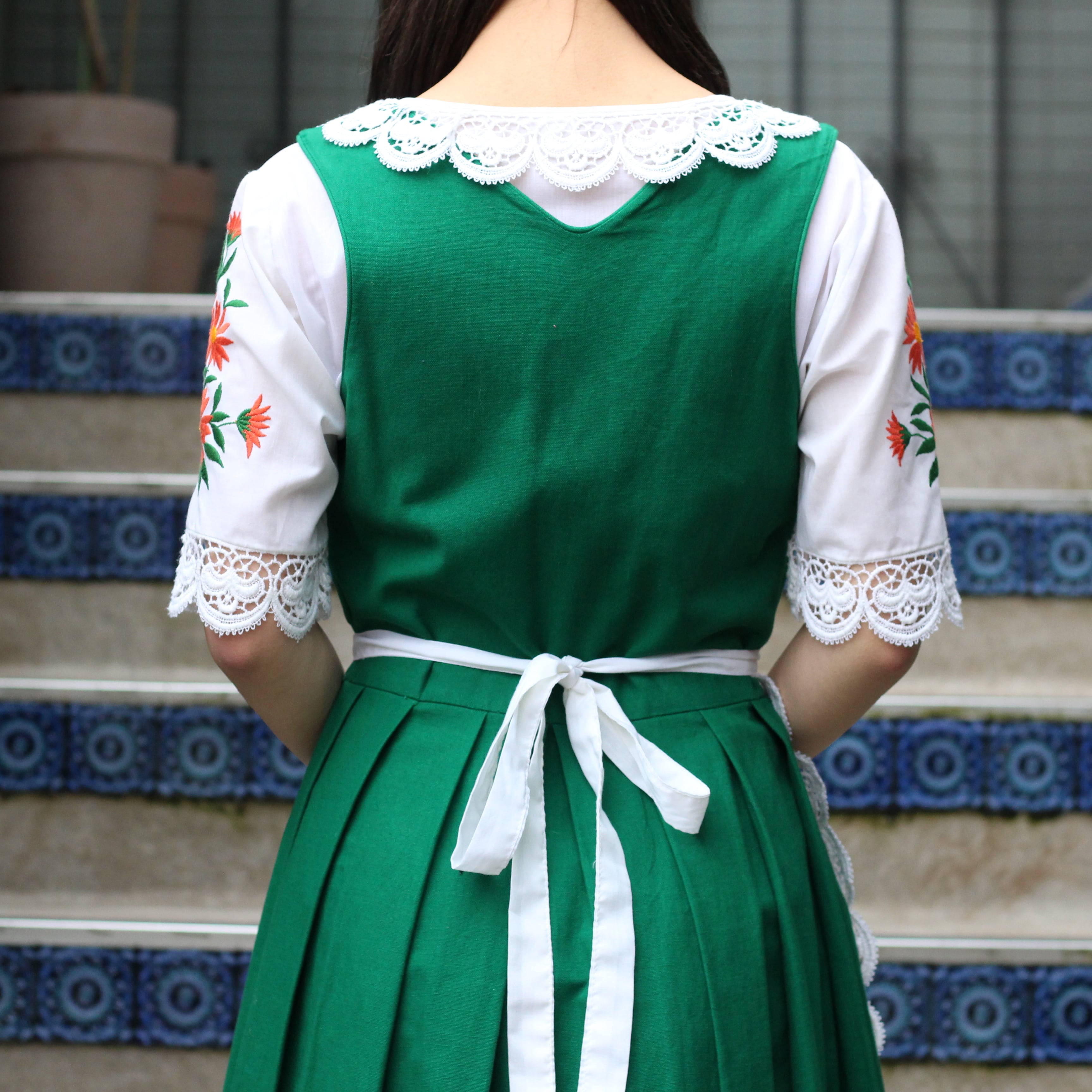 SPECIAL ITEM* EU VINTAGE DIRNDL DESIGN TYROLEAN ONE PIECE FULL SET ...