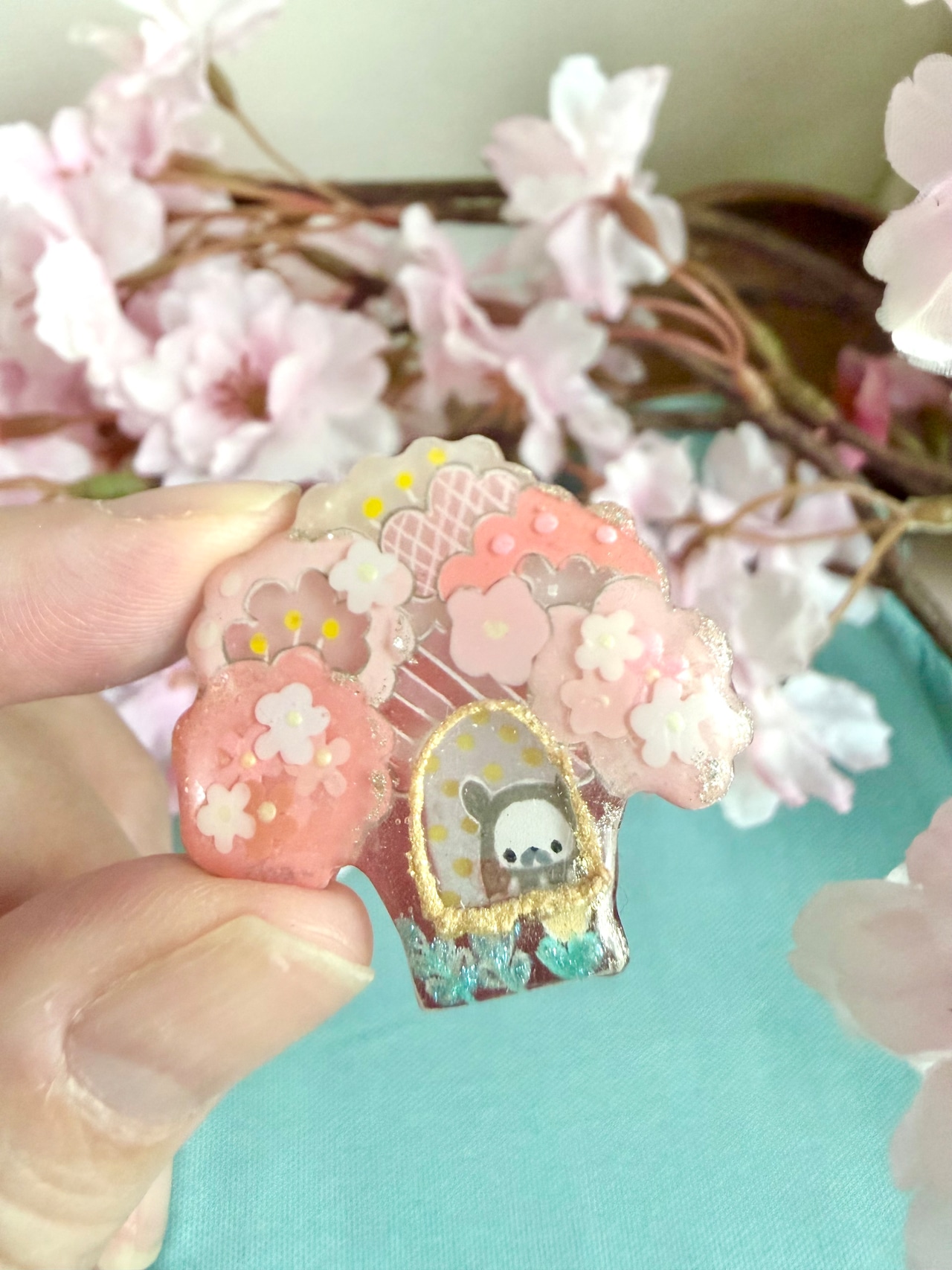 ブローチ『桜満開だる☆』