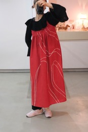 Marimekko tomato red white cami dress