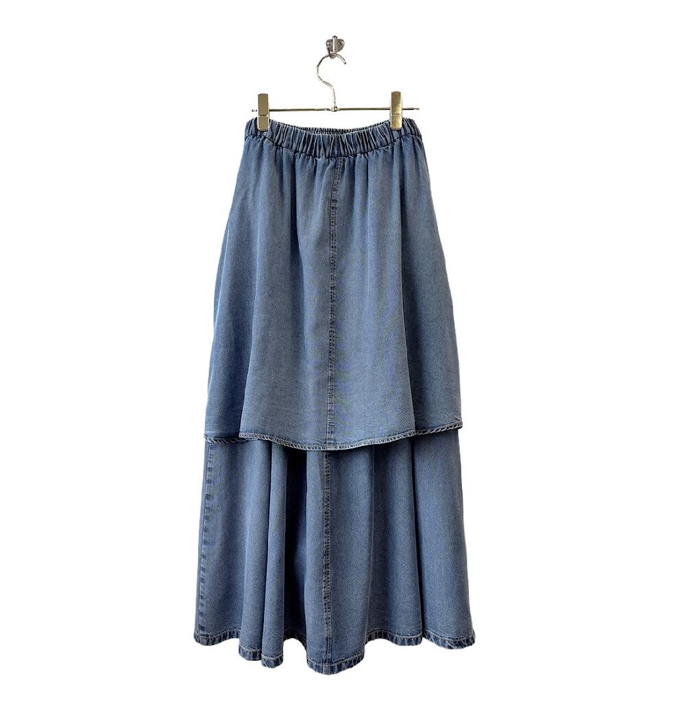 予約販売] ayane アヤン テンセルデニム腰巻きシャツスカート 826506