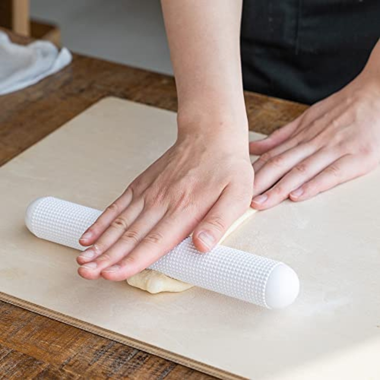 タイガークラウン ガス抜き めん棒 ホワイト 小 25cm 料理 パン お菓子作り 7239 日本製 CakeLand 白