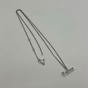 セリーヌ CELINE ゴシックロゴ ネックレス Ag925 SV シルバー