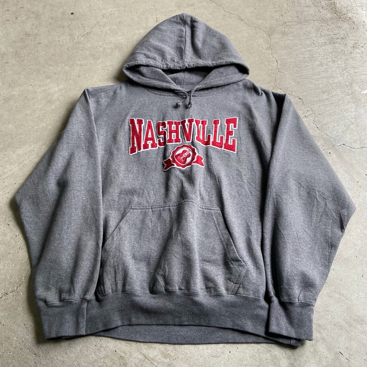 ビッグサイズ MV SPORTS NASHVILLE ギター ワッペン ロゴ プルオーバー