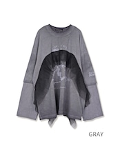【ATELIER LINE】チュールフリルドッキングレイヤード L/S Tシャツ CQ-48079H