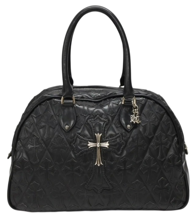 CHROME HEARTS クロムハーツ ミディアム フルセメタリークロスパッチ ラージクロスジムバッグ シルバー925