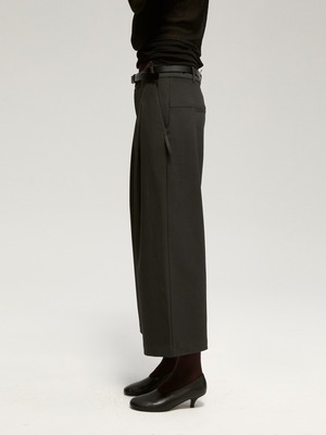 DECESOLO 26AW ウールミックス リラックスクロップドパンツ