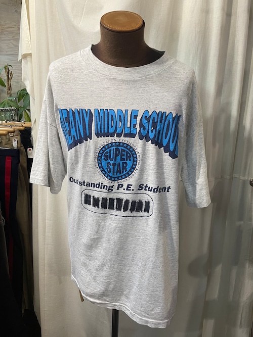 USA製　90's old カレッジプリントTシャツ　3段カレッジ　ネーム　シングルステッチ