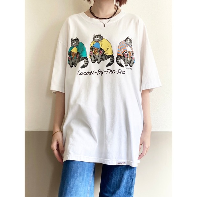 1980s〜90s 【Crazy Shirt】”Kliban Cat” Ice Cream T-Shirt made in USA