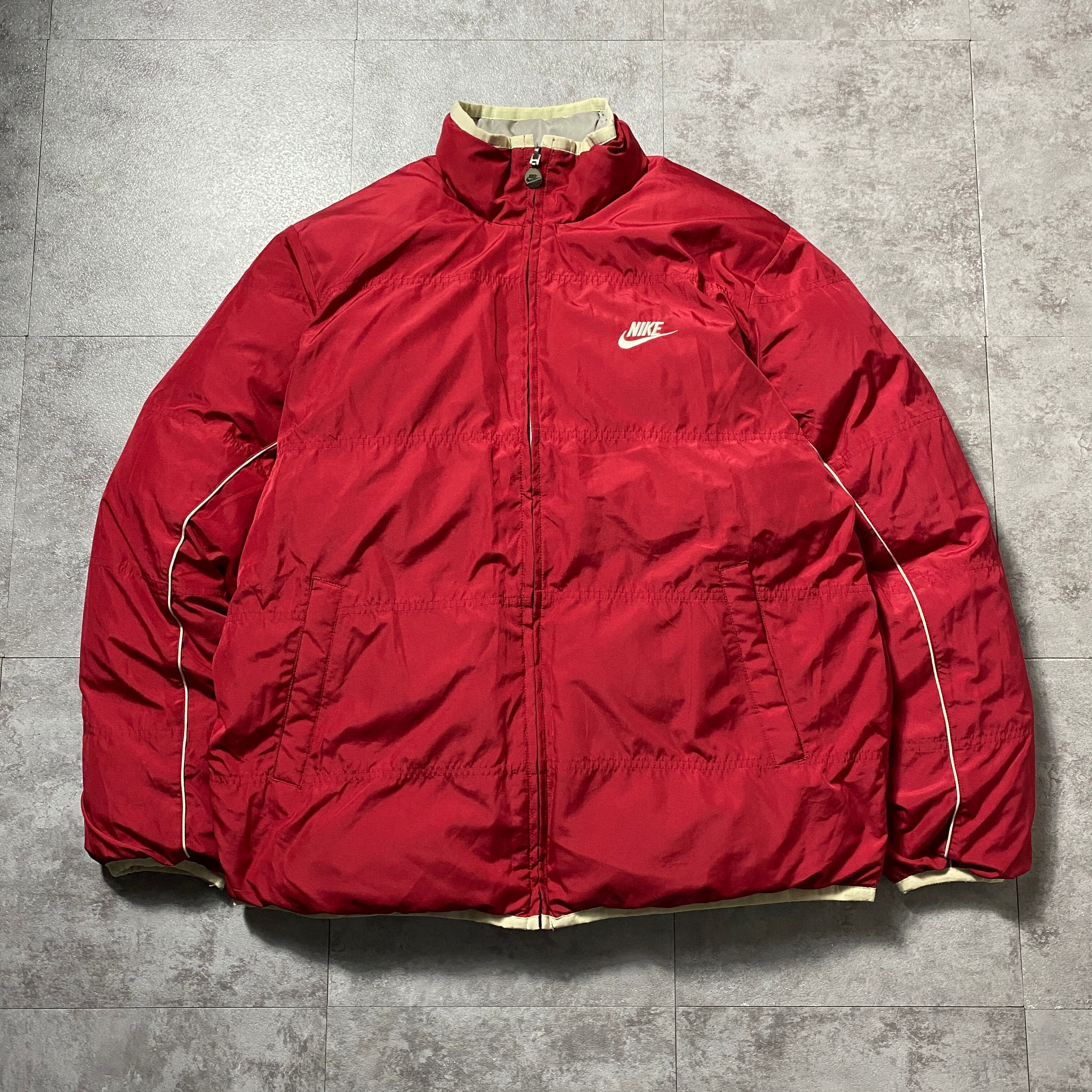 00s ナイキ　スウォッシュ　刺繍ロゴ　リバーシブル　ダウンジャケット 00's NIKE ナイキ リバーシブル スウォッシュ 刺繍ロゴ ダウン