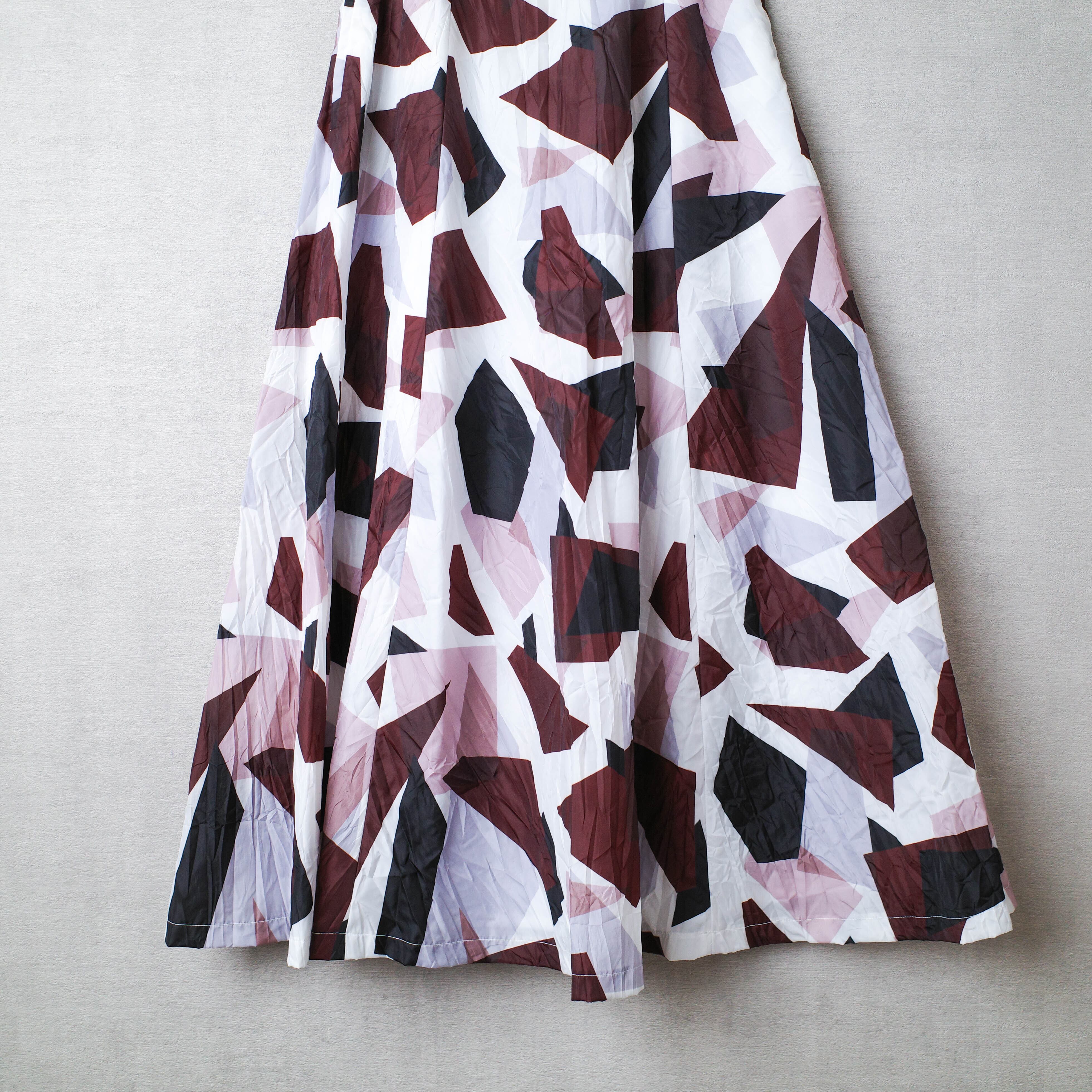 [NEW] RIM･ARK	GEOMETRY PRINT FLARE SKIRT 460BAL31-0160