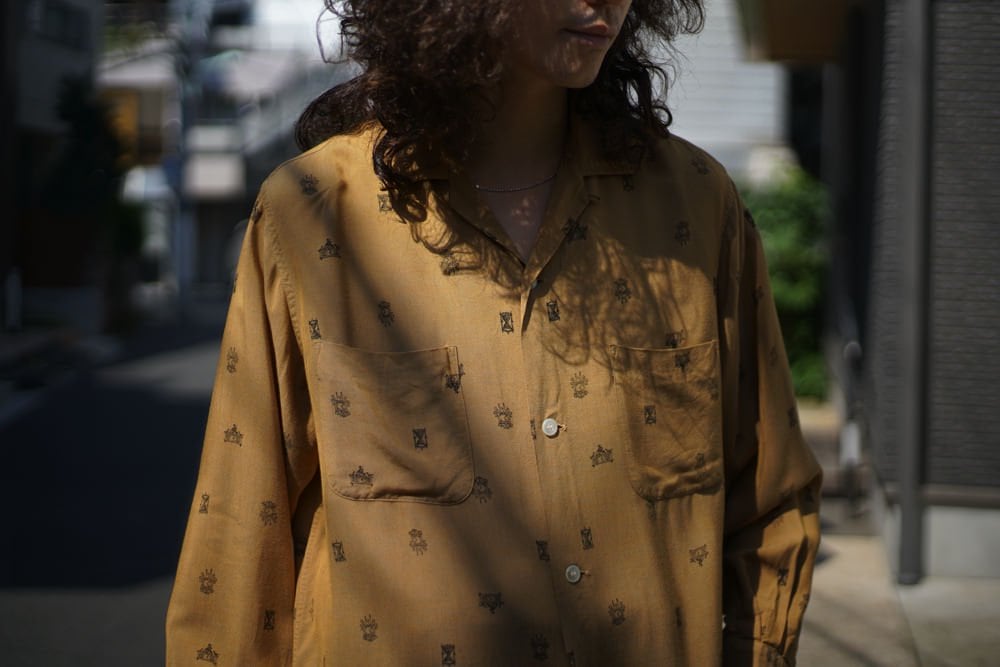 Vintage Open Collar Rayon Shirts [1960s-] [Enro] Vintage Open